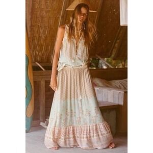 Spell Sweet Nothings Peppermint Maxi Skirt NWT‎ L Boho Prairie Festival Resort